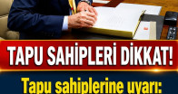 Tapu sahibi olanlar, İşlem yapılamaz beyanı.